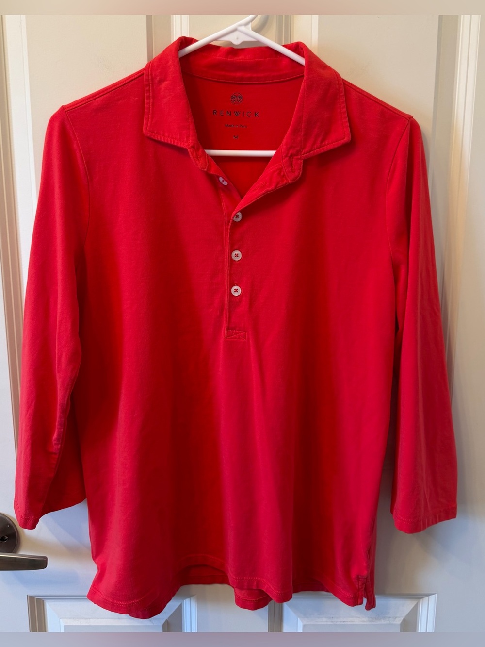 Renwick Women’s Stretch Pima Cotton Golf Polo, Red, Medium